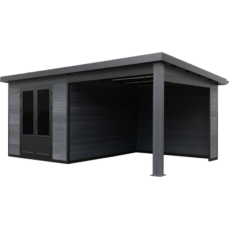 Fjordholz 'Style DeLuxe' Gartenhaus mit Lounge, WPC / Aluminium Grau, 535 x 290 x 210 cm, 7,8 m² – Bild 4