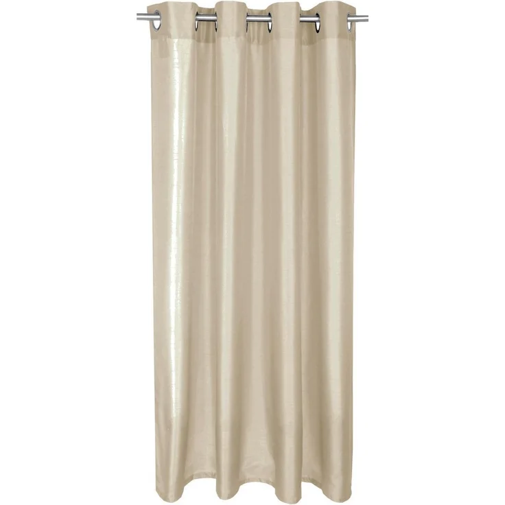 Gardine Blickdicht mit Ösen ( Taupe hell ) in 140x245cm ( Breite x Höhe )