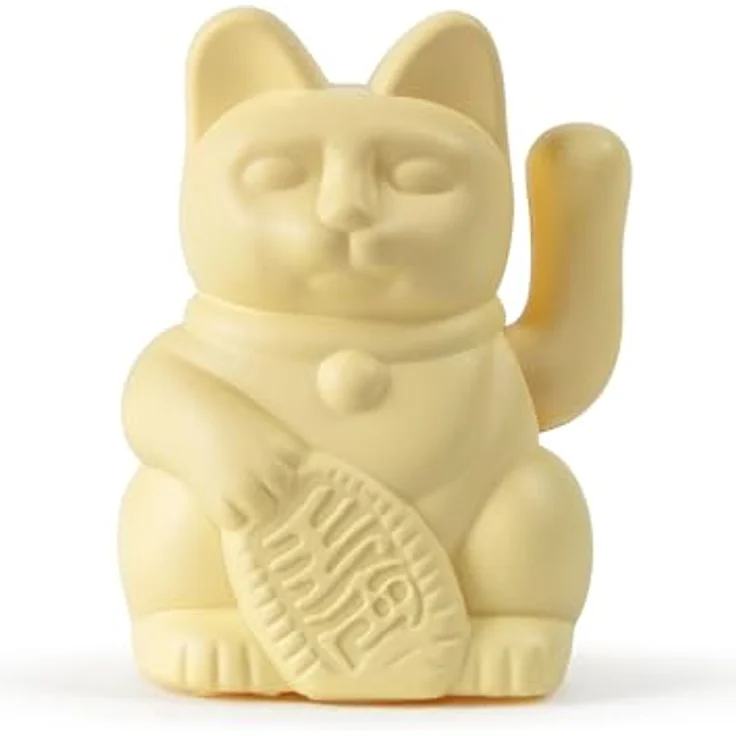 Donkey Winkekatze Solar Lucky Cat Gelb – Bild 2