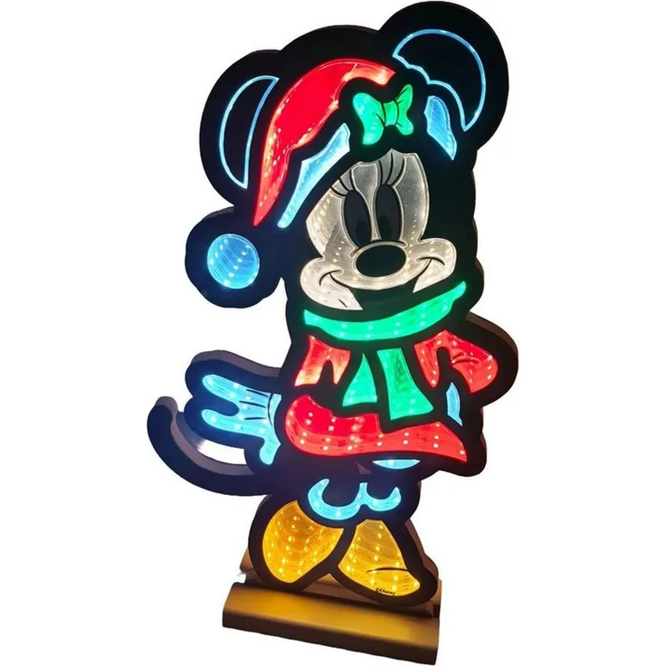 Disney LED Dekofigur Infinity Lights by Disney Minnie Mouse 40 cm LED Weihnachtsdeko 3D, LED fest integriert