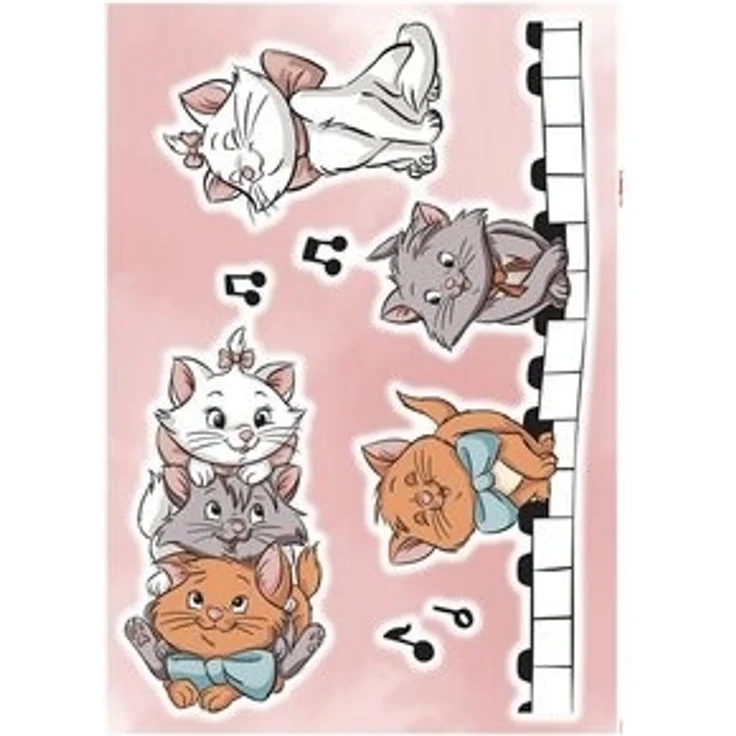 Komar Wandtattoo Aristocats Kittens - Größe 50 x 70 cm (7 St), selbstklebend, Wandsticker, Kinderzimmer – Bild 6