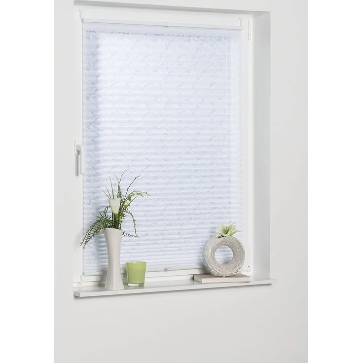 K-home Klemmfix-Plissee , Ausbrenner Stoff, weiß, 70x210 cm (B x L) – Bild 4