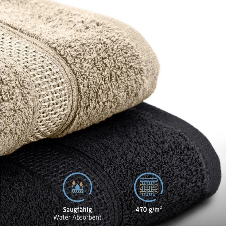 Komfortec Handtuch Set aus 100% Baumwolle, 4 Handtücher 50x100 cm und 4 Badetücher 70x140 cm, Frottee (Packung, 8-St), Duschtücher & Badehandtuch, Weich, Towel, Groß – Bild 3