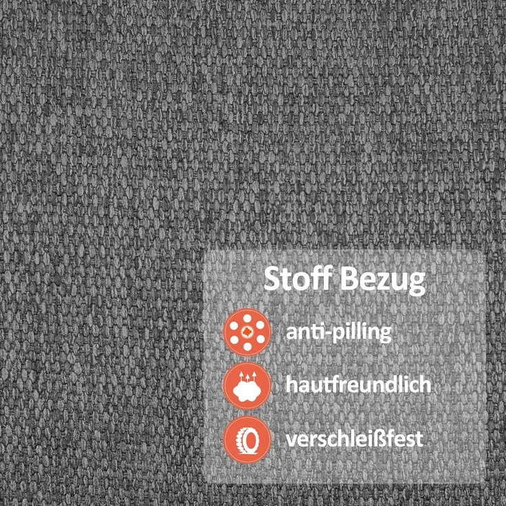 MCombo Elektrisch Relaxsessel Massagesessel Fernsehsessel 7061, mit Liegefunktion, mit Vibration Heizung, Stoff, Grau, 92 x 92 x 109 cm – Bild 9