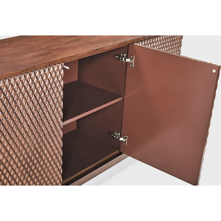 KAWOLA Sideboard COPAS 3 Türen Eiche furniert braun 85 x 40 x 150 cm – Bild 2