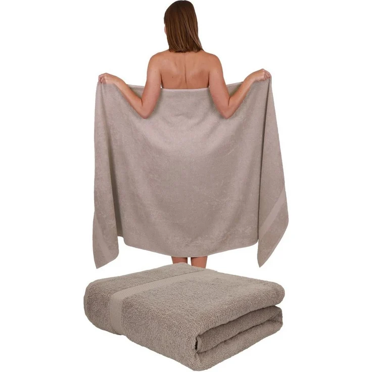Betz Badetuch 2 Stück Badetücher PALERMO Größe 100 x 200 cm, 100% Baumwolle (Set), Badetuch