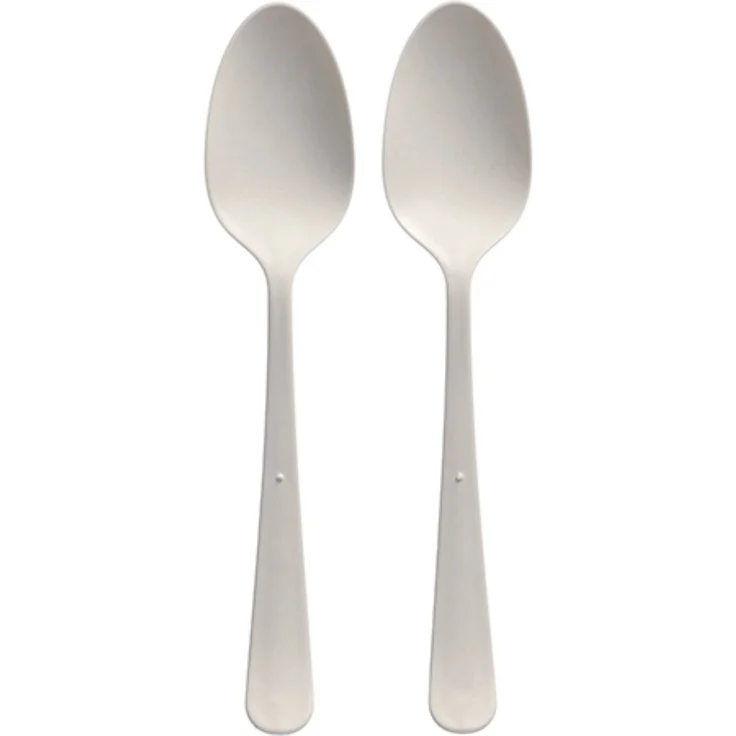 100 "Circulware" Mehrweg-Löffel PP-MF 19 cm weiss "Gaia" extra stabil, in Spenderbox