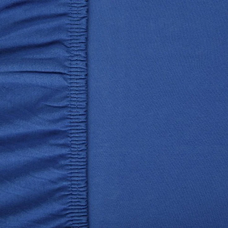 aqua-textil Viana Spannbettlaken 140x200-160x200 cm royal blau Baumwolle Spannbetttuch Jersey Laken – Bild 4