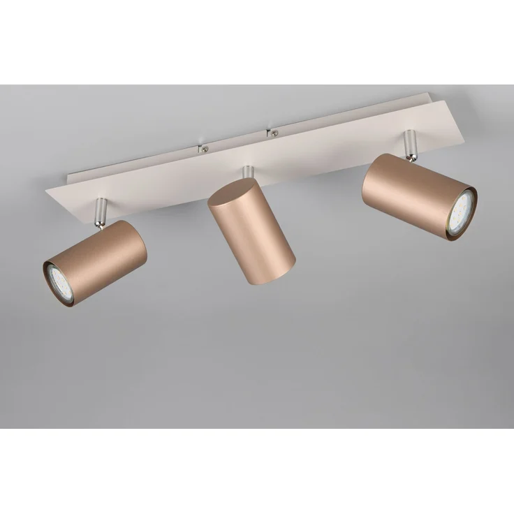 Trio Leuchten 3er Spot Marley GU10 coffee Metall – Bild 4