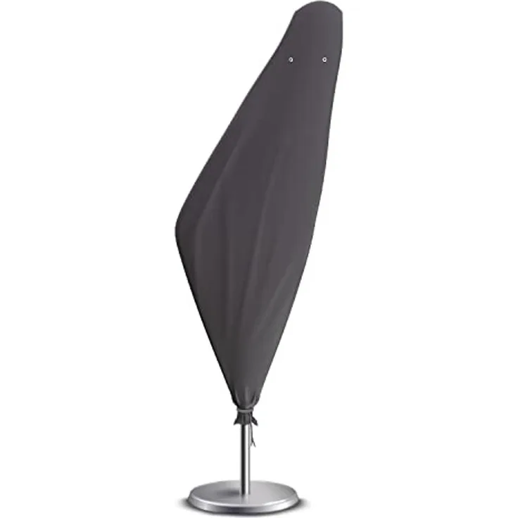 Kronenburg Sonnenschirm-Schutzhülle Ampelschirm - 420D Oxford - bis 500 cm Ø - Wasserdicht - Grau (Schutzhülle), Wetterfester Schutz, Belüftungslöcher gegen Kondensat, Reißfest