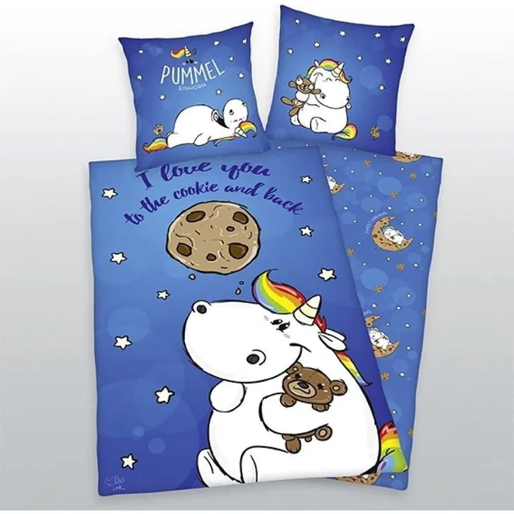 Herding Kinderbettwäsche Renforce Pummeleinhorn 135x200 cm