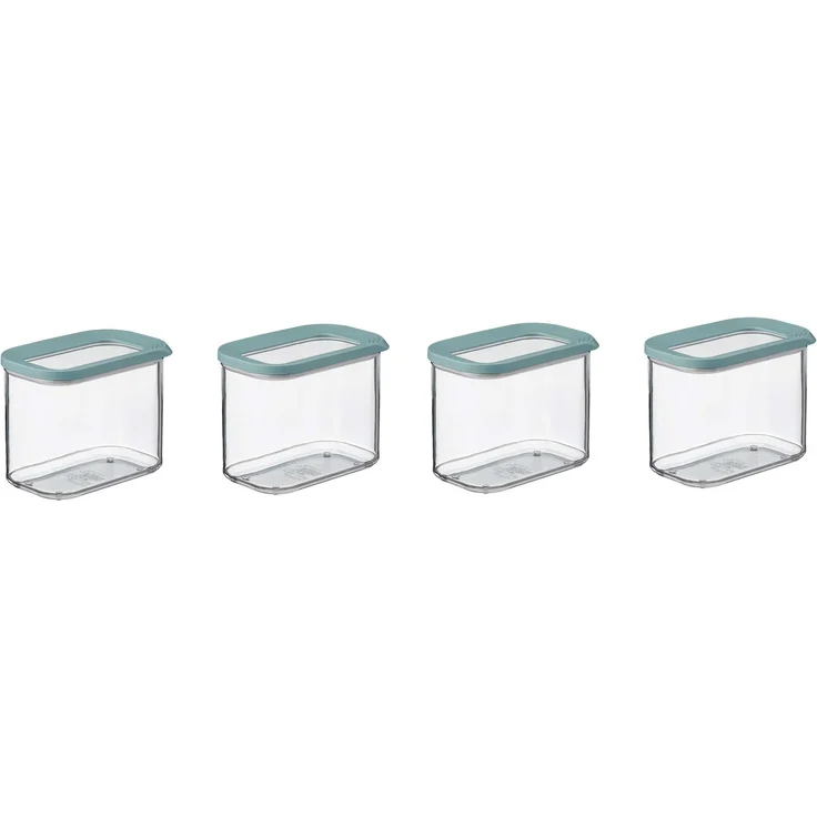 Mepal 4-teiliges Set Vorratsdosen mit Deckel - Lebensmittelbehälter Rechteckige - Küchenorganizer aus Kunststoff - Vorratsbehälter Luftdicht - 4 x 1000 ml - Nordic Green – Bild 1