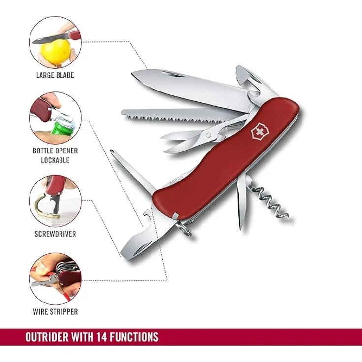 Victorinox Outrider Taschenmesser 111 mm rot – Bild 2