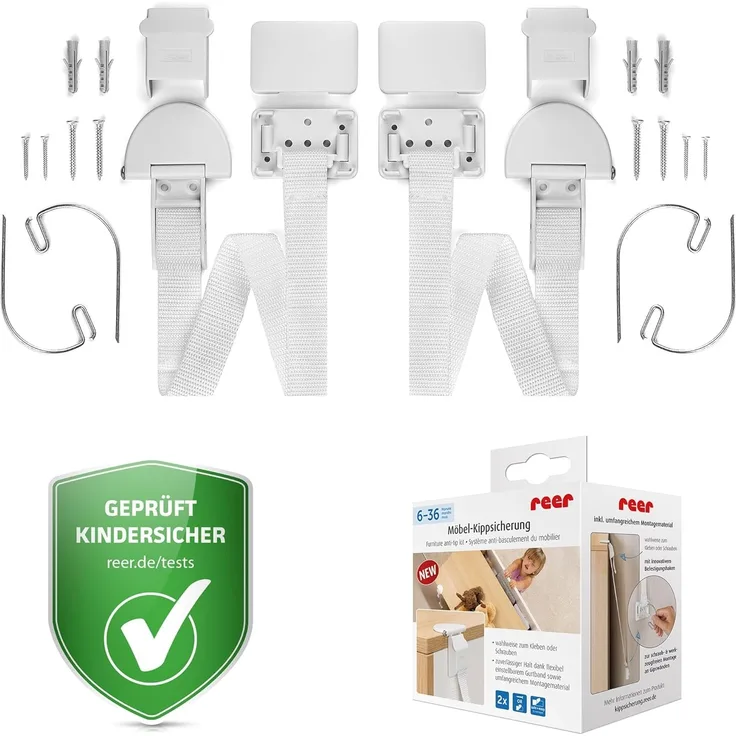 Reer Kippsicherung weiß, 2 Stück