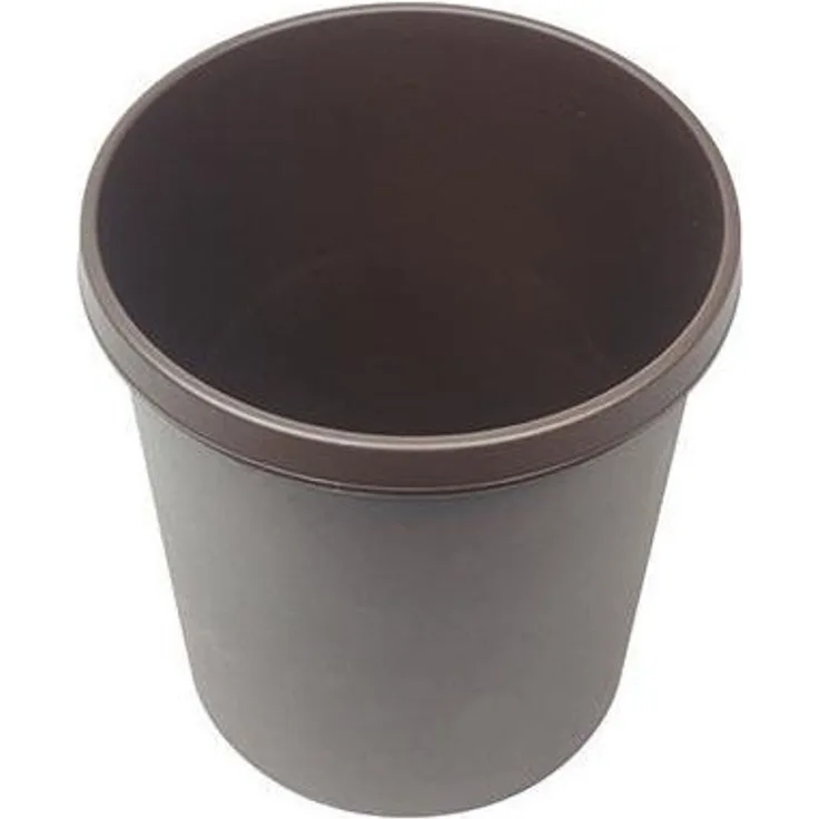 Han 'Grip' Papierkorb Grip, mit umlaufendem Griffrand und 2 Griffmulden, 18 Liter, Braun