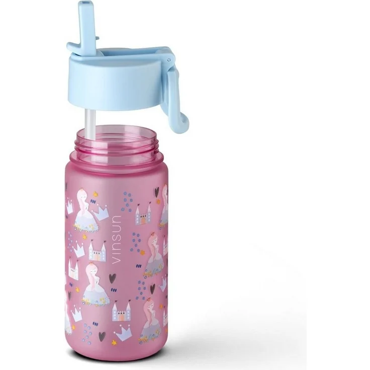 Vinsun Trinkflasche Tritan Flasche 500ml Kinder Wasserflasche mit Strohhalm auslaufsicher, BPA frei, bruchsicher, geruchs- & geschmacksneutral, geringes Gewicht – Bild 3