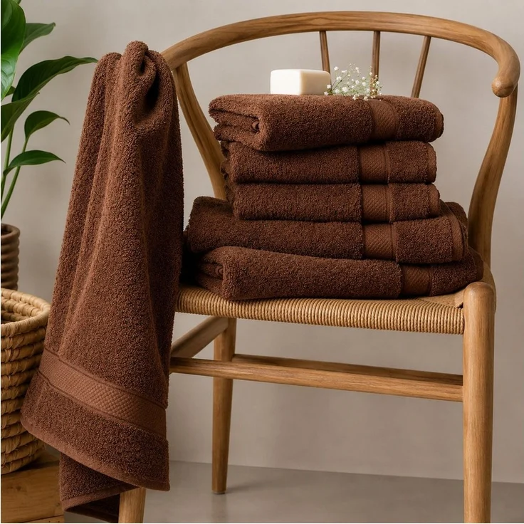 Komfortec Handtuch Set 4x Premium Badetuch Set - 70x140 cm, Frottee (4-St), 4x Handtuch-Set, 100% Baumwolle, mit Bordüre, Weich & Saugstark – Bild 4