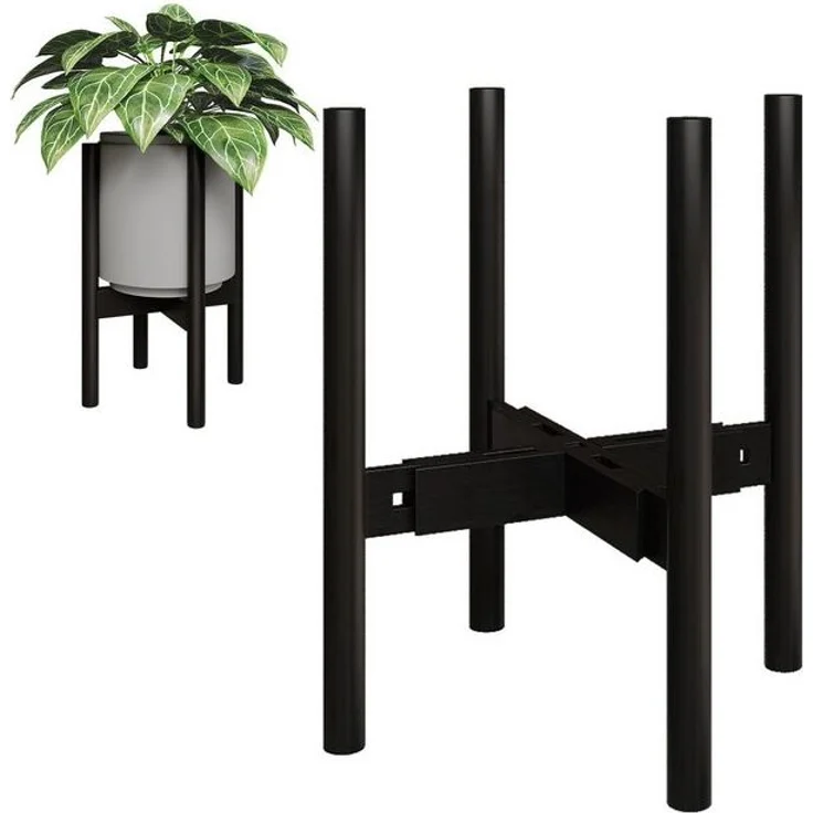 Bamworld Blumenständer Blumenhocker, Pflanzenhocker, Höhenverstellbar & Kippsicher (1 St), für verschiedene Blumentöpfe, höhe 37 cm – Bild 4