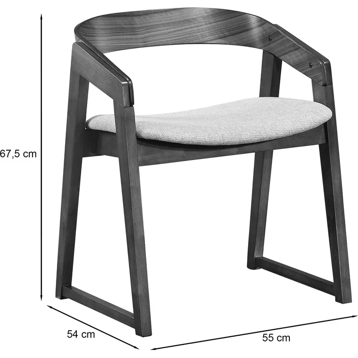 Selsey 'Saloss' Holzstuhl Braun / Beige – Bild 3