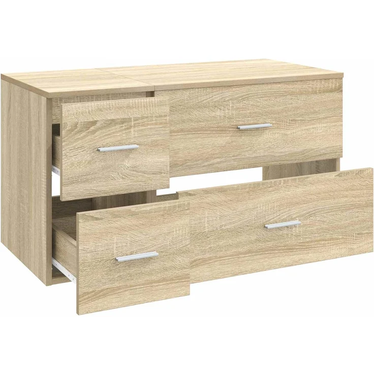 vidaXL Badezimmerschrank-Set 2 stk. Sonoma-Eiche 92,5 x 44,5 x 50 cm 3404018 – Bild 3