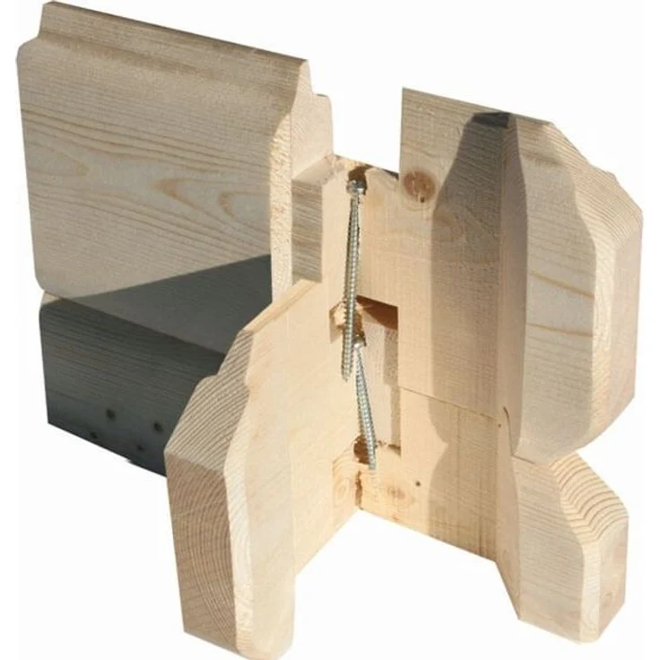 Gartenhaus Bastrup 8 - 570x297 cm mit Anbaudach 2,00 m mit Rückwand, 28 mm Holz naturbelassen, Karibu – Bild 4
