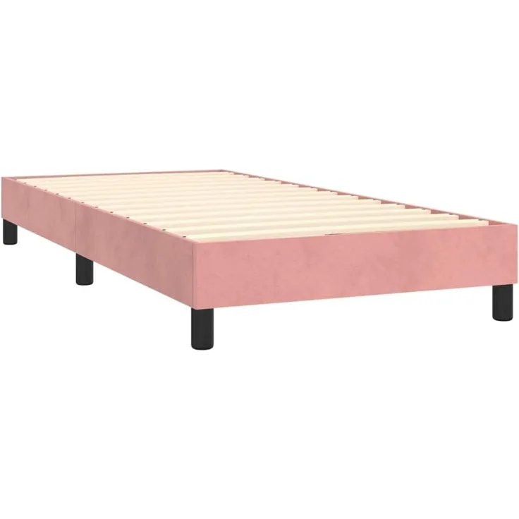 vidaXL Polsterbett, Samt, Rosa, 90x190 cm