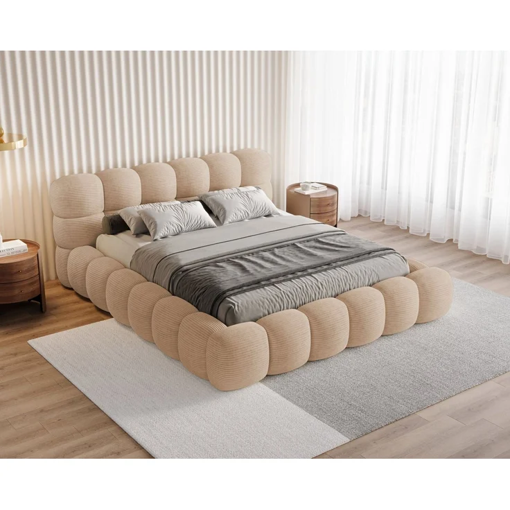 Chilly Möbel Polsterbett Stone Cord Stoff 180x200 cm mit Stauraum Poso 52 – Bild 2