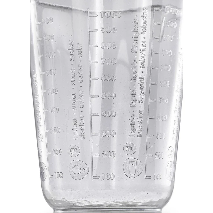 Messbecher 1l Kunststoff Transparent Messkanne Füllvolumen 1 Liter Literbecher – Bild 2
