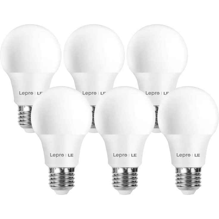 Lepro 8.5W E27 LED Warmweiss, 806 Lumen Glühbirne E27 ersetzt 60W, 2700K Warmweiß A60 glühbirnen, 180°Abstrahlwinkel Led Birne, Nicht Dimmbar, 6 Stück – Bild 1