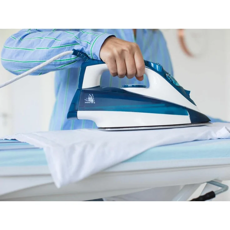 Leifheit Bügeltisch Air Active Express M weiß, Bügelbrett, Stahl, Kunststoff, Silikon, Blau, Weiß, 118x38 cm – Bild 6