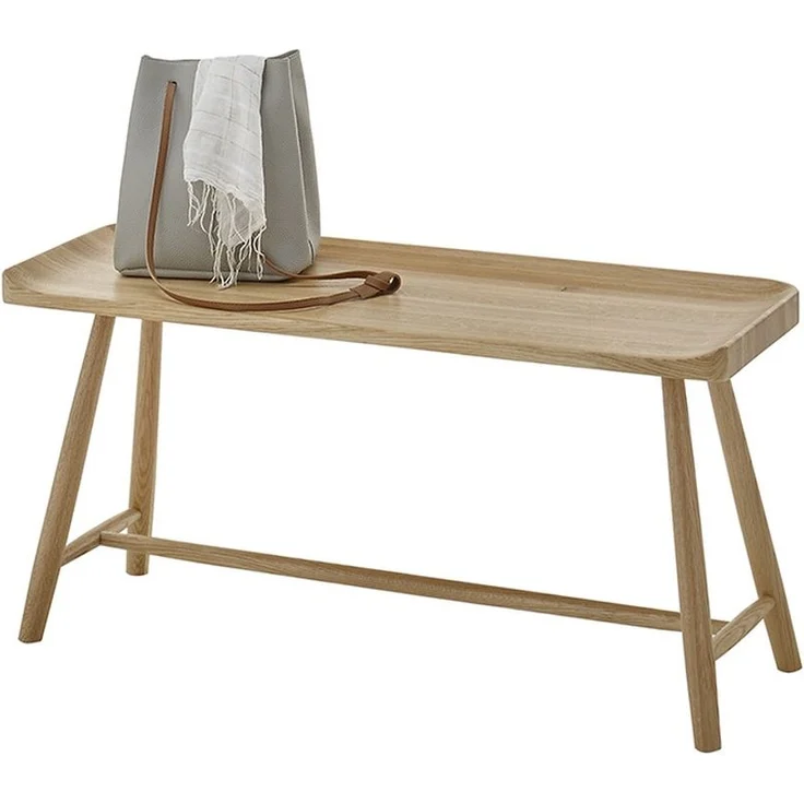 Garderoben-Set >BANTRY< in naturfarben, Eiche massiv geölt - 95x45x35cm (BxHxT) – Bild 3