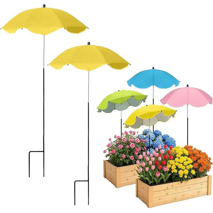 Mutig Sonnenschirm 2stk Pflanzenschirme für Outdoor Pflanzen, 103 cm Gartenpflanzenschirm, Sonnenschutz für Pflanzen, Topfpflanzen, Gartenbeete, großer Gartenschirm für Innenhöfe, Terrassen, Veranden, 60cm Pflanzenschirm, höhenverstellbar, Sonnenschutz...
