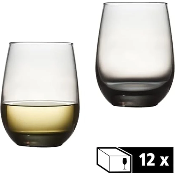 LIBBEY Gläser-Set Libbey Weinglas, 12er Set -STEMLESS-, 12-tlg, Glas, 451 ml, hochwertig verarbeitet, im modernen Design – Bild 5
