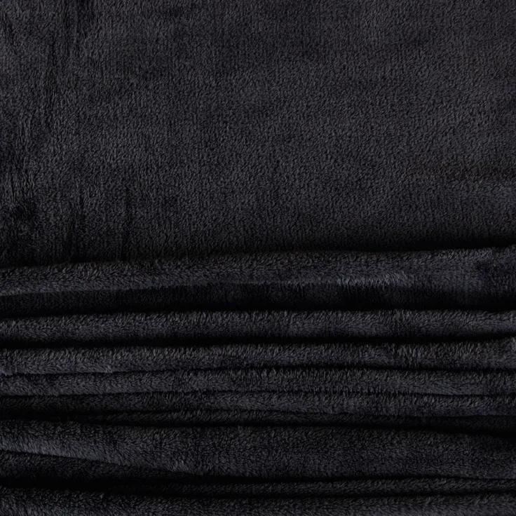 Kuscheldecke supersofte Tagesdecke vielseitig verwendbare Microfaser-Decke, flauschig und anschmiegsam in vielen verschiedenen modischen Farben erhältlich (schwarz - jetblack / 210x280 cm)