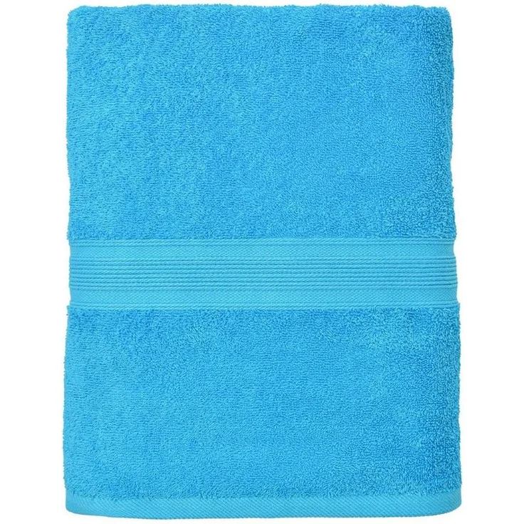 leevitex® Saunatuch, 80x200 cm, 100% Baumwolle, saugstark und fusselfrei, Frottee (1-St), OEKO-TEX® STANDARD 100 zertifiziert, gestreifte Bordüre – Bild 1
