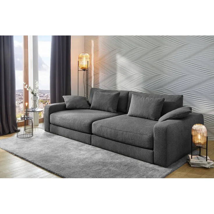 Jockenhöfer Gruppe Big-Sofa Milano XXL, B: 290 cm, mit Zierkissen, Relaxfläche 120x240 cm, Federkern