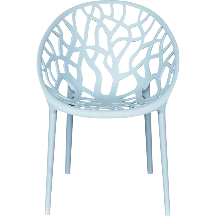 VOMO Stapelstuhl, Struckturdesign in Blau, Gestell: Polypropylen-Kunststoff – Bild 2