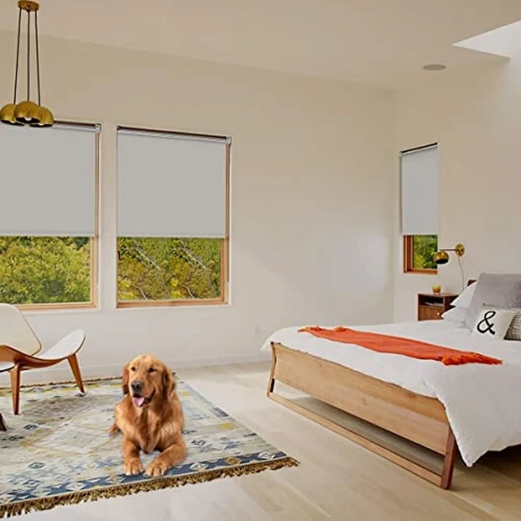 Grandekor Verdunklungsrollo ohne Bohren Creme 60x170 cm(Stoffbreite 56cm) Rollos für Fenster ohne Bohren & mit Bohren,Verdunkelungsrollo Thermorollo Klemmrollo Fensterrollo verdunkelung Hitzeschutz – Bild 3