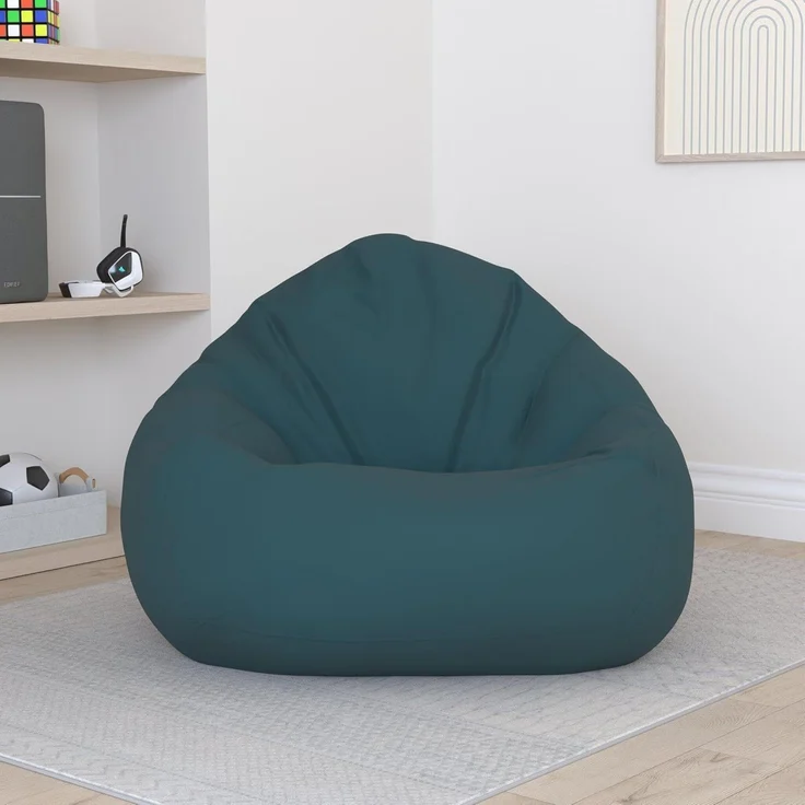 HomeIdeal - Sitzsack XXL Bodenkissen für Erwachsene & Kinder - Geeignet für Gaming oder Entspannen - Indoor wie Outdoor da er Wasserfest ist - mit EPS Perlen, Farbe:Petrol, Größe:XXXL – Bild 1