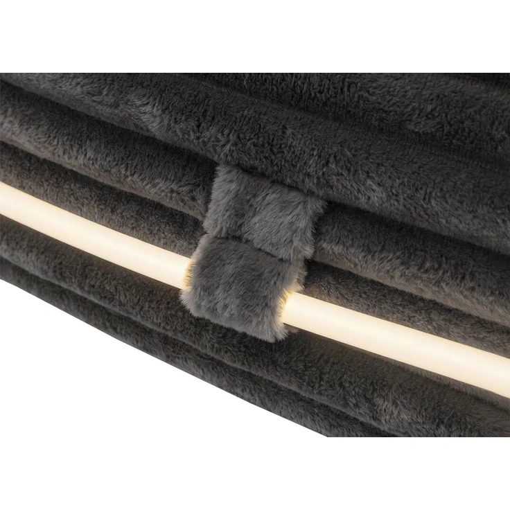 Sofa-Garnitur HWC-P19, 3-Sitzer Couch Loungesofa, Stoff/Textil Cord (370 g/m²) Liegefläche links ~ dunkelgrau – Bild 6