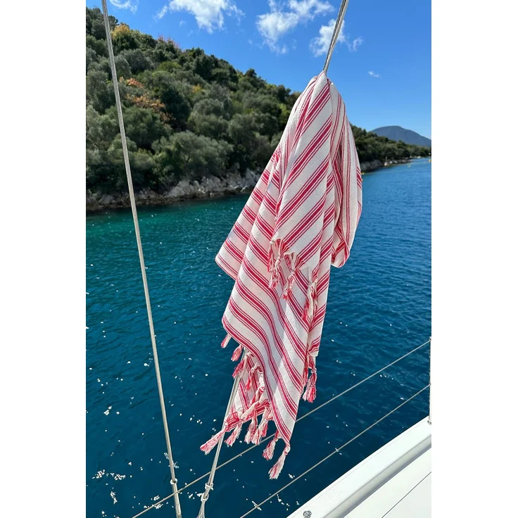 Mijolnir 'Helen - Red' Fouta (Strandtuch), Rot, 90 x 160 cm – Bild 1