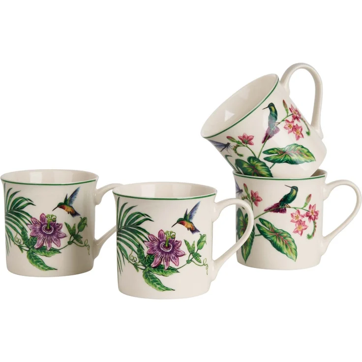 DUO 4er-Set Becher SOUND OF PARADISE, 400 ml, New Bone China Porzellan, in Geschenkbox – Bild 4