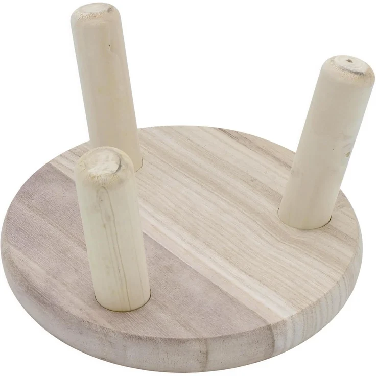 Spetebo Blumenhocker Holz Blumenhocker natur mit 3 Beinen (Anzahl, 1 St, Stück), stabiler Stand – Bild 5