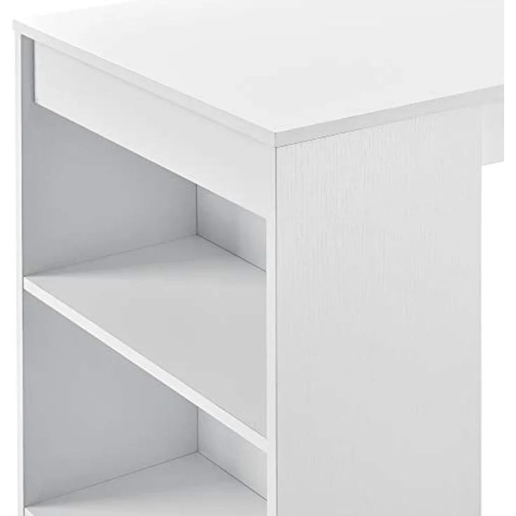Bartisch Kouvola mit 3 Fächern 110x50x103 cm Weiß [en. casa] – Bild 7
