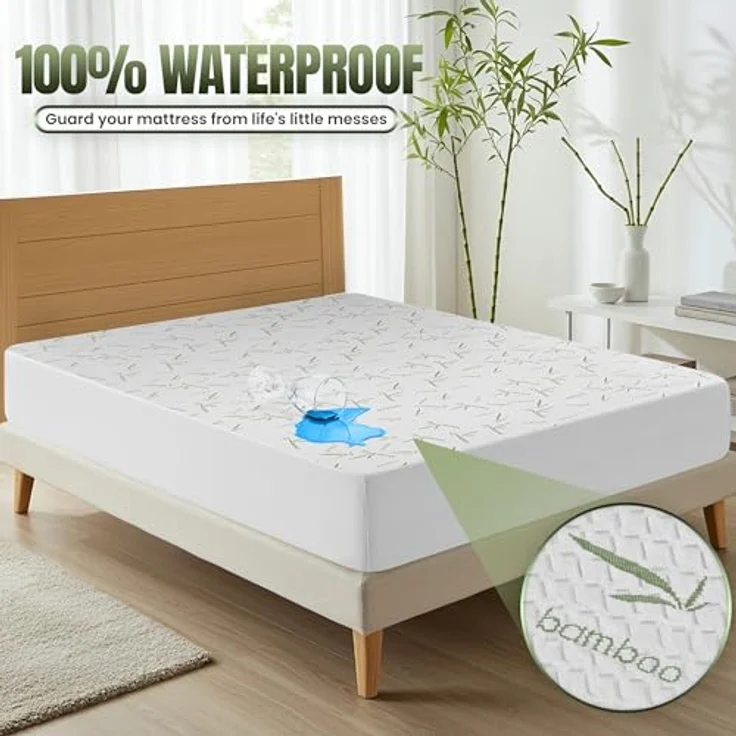 Utopia Bedding Matratzenschoner Twin Wasserdicht, Viskose Premium Matratzenauflage, Oeko-Tex Zertifiziert, Atmungsaktive, Matratzenschutz, Rundum Elastisch – Bild 2