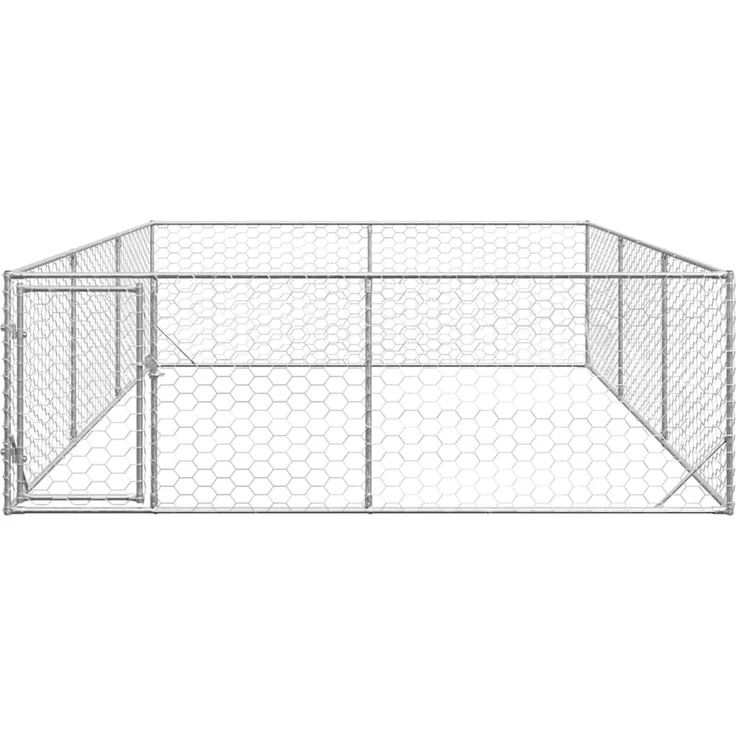 vidaXL Outdoor-Hundezwinger mit Tür 3 x 4 x 1 m Verzinkter Stahl 4105414 – Bild 3