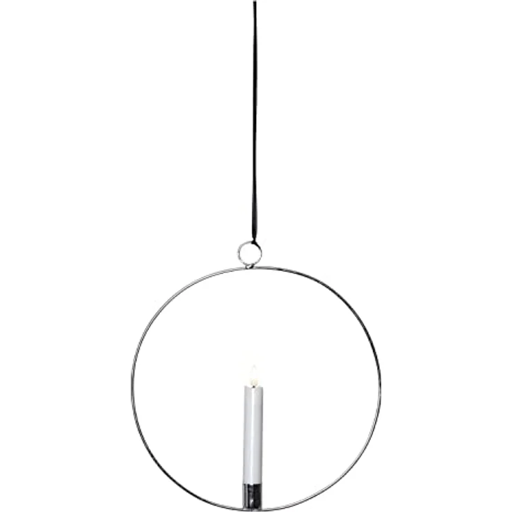 MARELIDA Hängeleuchte Dekoring mit LED Kerze Flamme mit Aufhänger 28,5cm Timer Batterie, LED Classic, warmweiß (2100K bis 3000K) – Bild 3