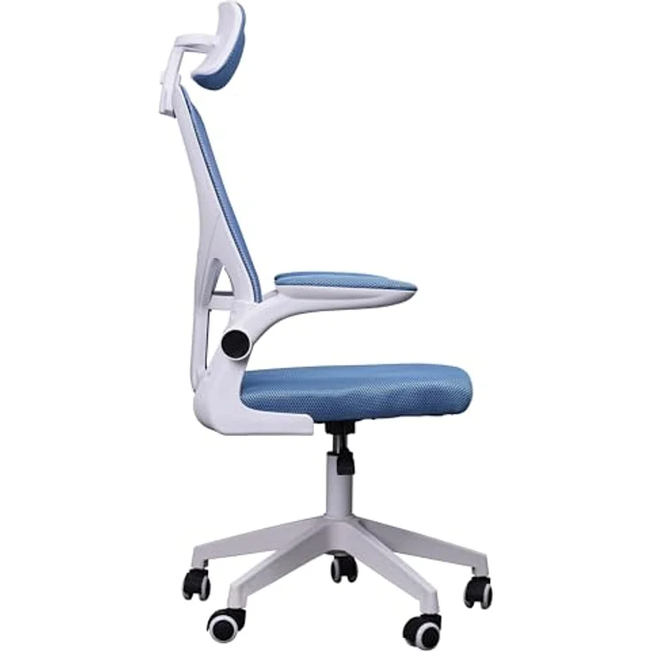 MARSGAMING MGC-ERGOPLUS, Professioneller Ergonomischer Stuhl, Dynamische Lendenwirbelstütze, Atmungsaktives Netz, Höhenverstellbar 115 und 125cm, Klappbare Armlehnen, Verstellbare Kopfstütze, Blau – Bild 8