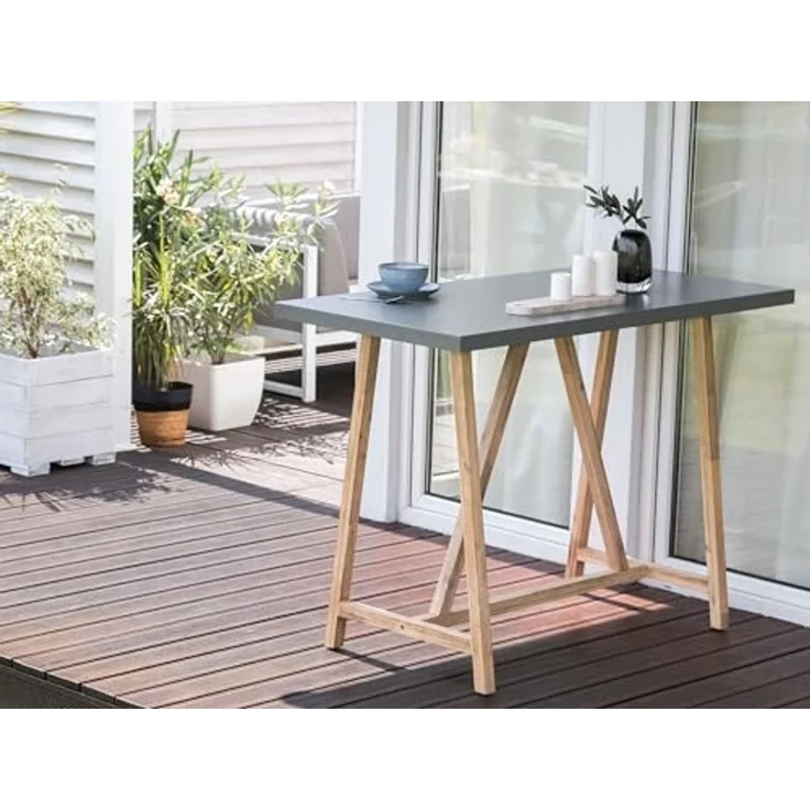 Gartentisch Holz Heller Holzfarbton TALAMONE – Bild 2