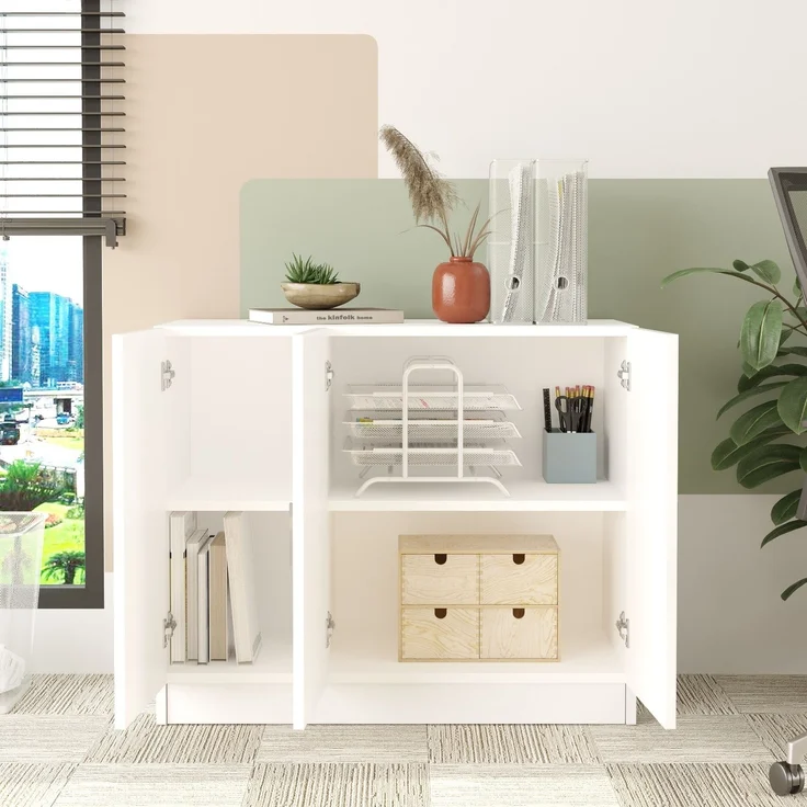 Skye Decor 'BEG5-W' Mehrzweckschrank, Weiß, 89,1 x 73,8 x 38,1 cm – Bild 4